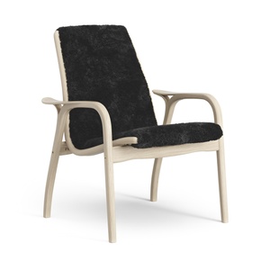 Poltrona in Laminato Swedese Rovere Laccato/ Nero/pelle di Pecora