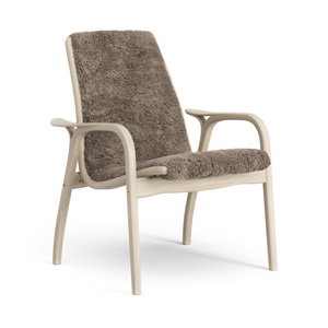 Poltrona in Laminato Swedese Rovere laccato/Sahara/pelle di Pecora