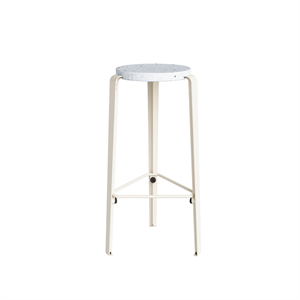 Sgabello TipToe BIG LOU in Plastica Riciclata Bianco/bianco Crema
