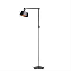 Lampada da Terra Tonone Bolt A 2 Bracci Lunghi, Colore Nero Fumé.