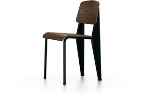 Sedia da Pranzo Standard Vitra Deep Black/Rovere Scuro