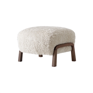 &Tradition Wulff ATD3 Pouf Pelle di Pecora Chiaro di Luna/ Noce