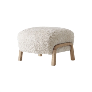 &Tradition Wulff ATD3 Pouf Pelle Di Pecora Chiaro Di Luna/Rovere