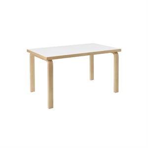 Tavolo rettangolare per bambini Artek Aalto 80B, Bianco.