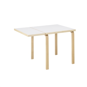 Tavolo da Pranzo Artek Aalto DL81C con Piano Pieghevole, Bianco.