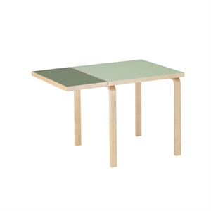 Tavolo da Pranzo Artek Aalto DL81C con Piano Pieghevole, Verde Oliva/pistacchio