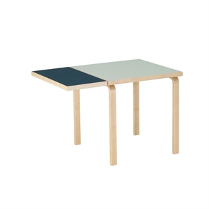Artek Aalto DL81C Tavolo da Pranzo con Piano Pieghevole Blu fumo/Vapore