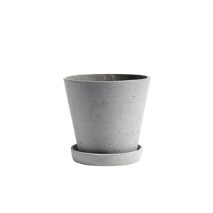 Vaso Flowerpot HAY con Piattino L Grigio
