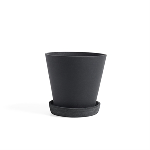 Vaso Flowerpot HAY con Piattino L Nero