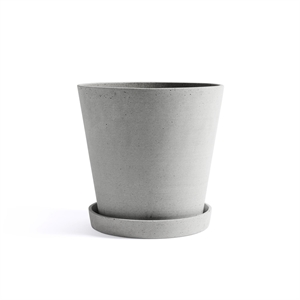 Vaso Flowerpot HAY con Sottovaso XXL Grigio