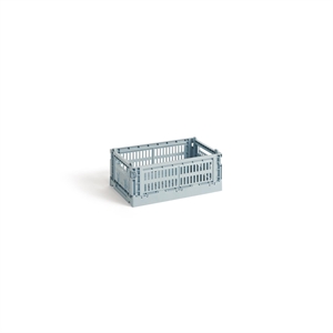 HAY Colour Crate Scatola Portaoggetti Piccolo , Blu Polvere