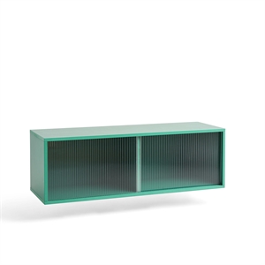 Libreria HAY Color Cabinet con Ante in Vetro Menta Medio Scuro