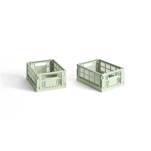 HAY Colour Crate Storage Box Mini Set da 2 Menta