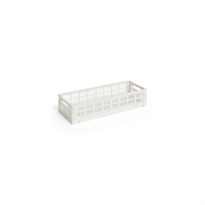 HAY Colour Crate Storage Box Mini Oblong Bianco Sporco