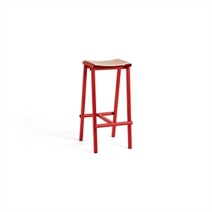 HAY Stool 8 Sgabello da Bar H75 Rosso Segnale