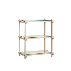Libreria HAY Woody Shelving 2.0 Piccolo Bianco Mandorla/vetro