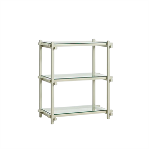 Libreria HAY Woody Shelving 2.0 Piccolo grigio fumo/vetro