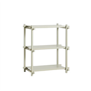 Libreria HAY Woody Shelving 2.0 Piccolo grigio fumo/acciaio