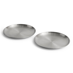 HAY Outdoor Market Plate Set di 2 Grande Argento