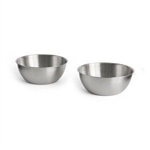 HAY Outdoor Market Bowl Set di 2 Piccolo Argento