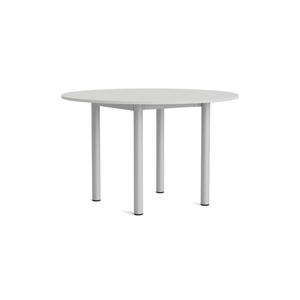 HAY Annex Tavolo da Pranzo Rotondo Ø120 Grigio Nuvola/ Alluminio