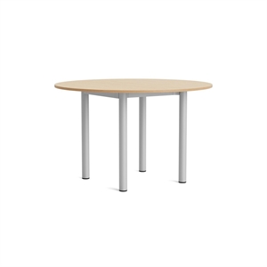 HAY Annex Tavolo da Pranzo Rotondo Ø120 Rovere Laccato/ Alluminio