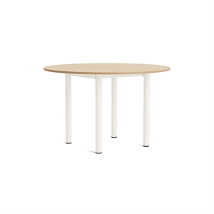 HAY Annex Tavolo da Pranzo Rotondo Ø120 Rovere Laccato/ Bianco Crema