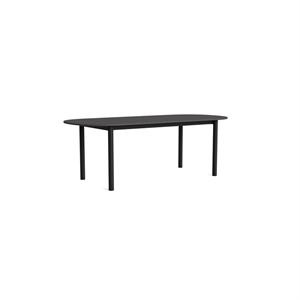 HAY Annex Tavolo da Pranzo Oblungo L220 Grigio Scuro/carbone