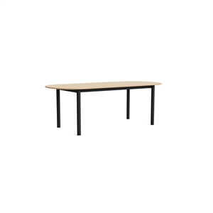 HAY Annex Tavolo da Pranzo Oblungo L220 Rovere laccato/Carbone