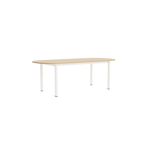 HAY Annex Tavolo da Pranzo Oblungo L220 Rovere Laccato/ Bianco Crema