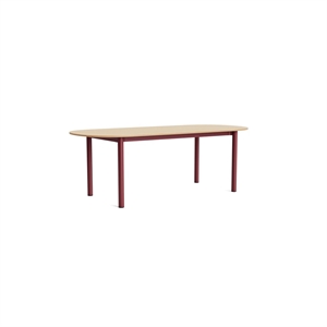 Tavolo da Pranzo Oblungo HAY Annex L220 Laccato Rovere/rosso Fienile