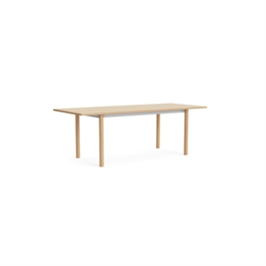 Tavolo da Pranzo HAY Annex Overhang L220 in Rovere Laccato/ Alluminio Anodizzato