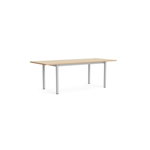 Tavolo da Pranzo HAY Annex Overhang L220 in Rovere Laccato/ Alluminio