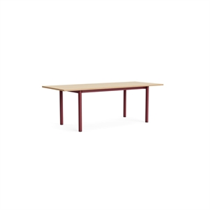 Tavolo da Pranzo HAY Annex Overhang L220 Rovere Laccato/rosso Fienile