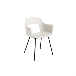 Sedia da Pranzo HAY Layout 211 con Braccioli, Bianco Crema/Nero