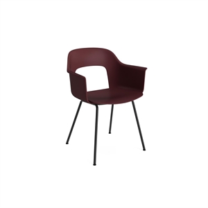 Sedia da Pranzo HAY Layout 211 con Braccioli Bordeaux/ Nero
