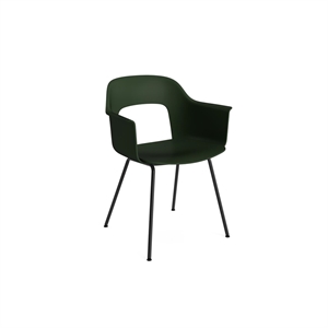 Sedia da Pranzo HAY Layout 211 con Braccioli Verde Bottiglia/ Nero