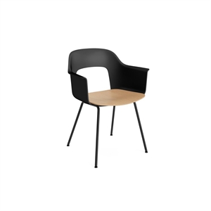 Sedia da Pranzo HAY Layout 212 con Braccioli, Nero/rovere