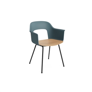 Sedia da Pranzo HAY Layout 212 con Braccioli Oceano/ Nero/Rovere