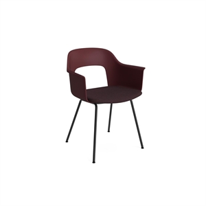 Sedia da Pranzo HAY Layout 213 con Braccioli Bordeaux/ Nero/Grano Nero