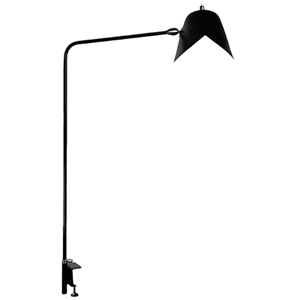 Lampada da scrivania Serge Mouille Simple Agrafée Nero