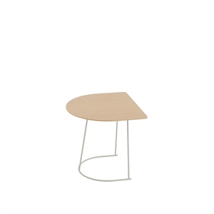 Tavolino da Caffè Muuto Airy Half Size in Rovere Laccato/ Bianco Sporco