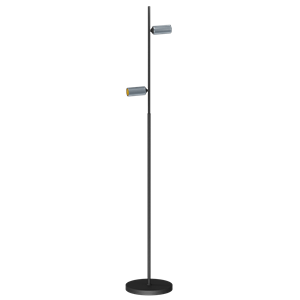 Lampada da Terra Antidark Decor Double F2 Nero/ Alluminio