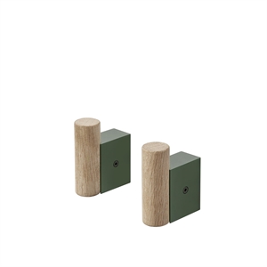 Muuto Gancio Gancio Quercia/ Verde Scuro 2 Pz.