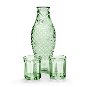 Serax Fish & Fish Carafe & 2 Glasses M Verde