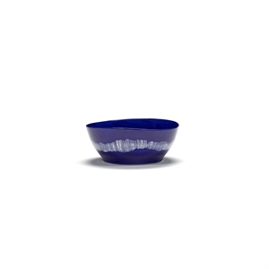 Ciotola Serax Feast Bowl L, Blu Scuro/ Strisce Bianche