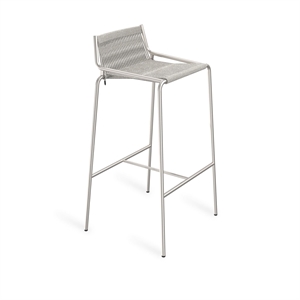 Sgabello da Bar Thorup Copenhagen Noel Acciaio Inossidabile/ Lana Grigio H77 cm