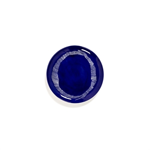 Piatto da Banchetto Serax L, Bianco/a Righe Blu Scuro