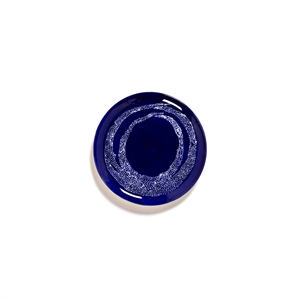Piatto Serax Feast L Bianco/pois Blu Scuro