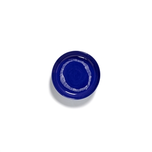 Piatto Fondo Serax Feast con Strisce Bianco e Blu Scuro.